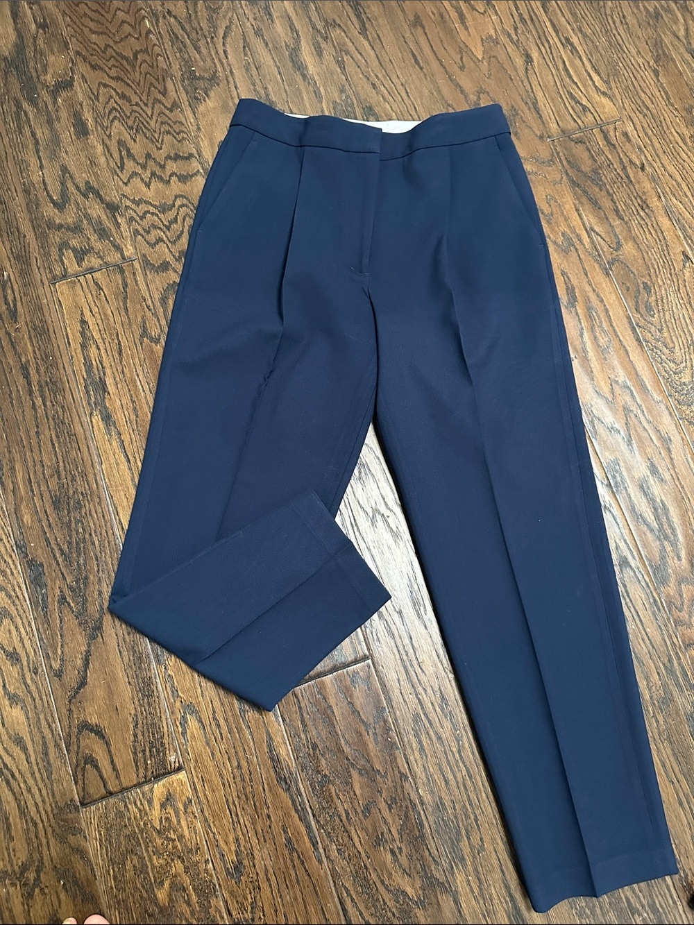 Wilfred Navy Tailored High-Rise Tapered Pants